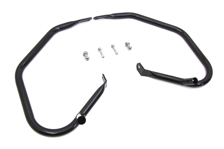 V-Twin Black Comfort Style Rear Engine Bars for Harley Davidson FLHX and FLHRC (Part #21034B)