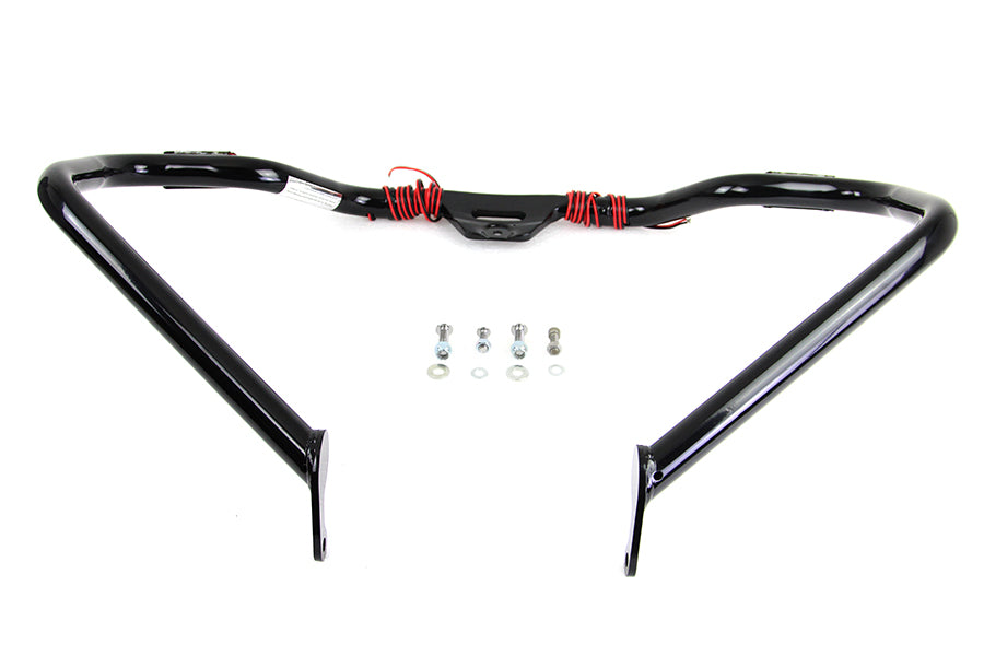 V-Twin Black Front Turn Signal Highway Bar for Harley Davidson FLST & FXST