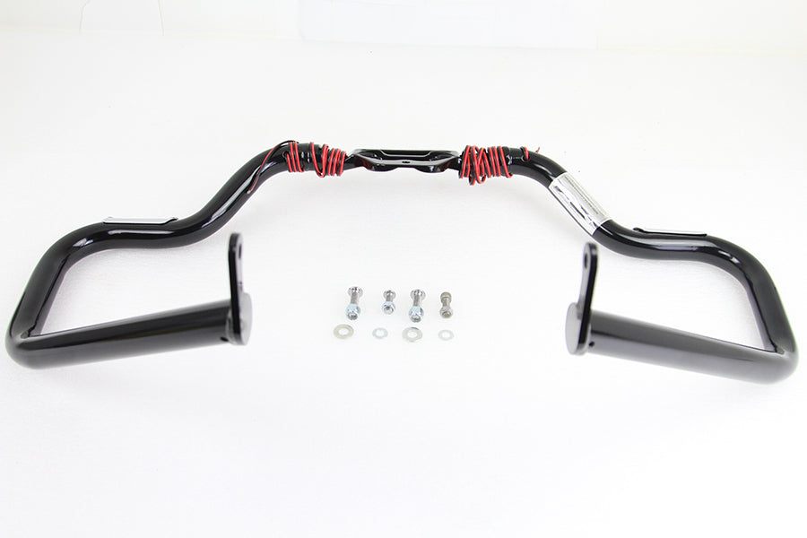 V-Twin Black Front Turn Signal Highway Bar for Harley Davidson FLST & FXST