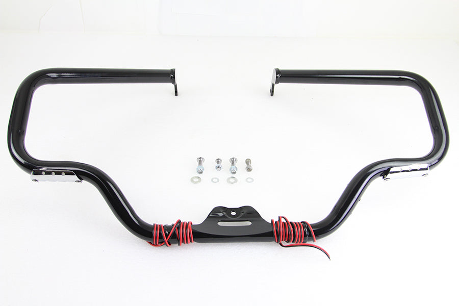 V-Twin Black Front Turn Signal Highway Bar for Harley Davidson FLST & FXST