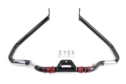 V-Twin Black Front Turn Signal Highway Bar for Harley Davidson FLST & FXST