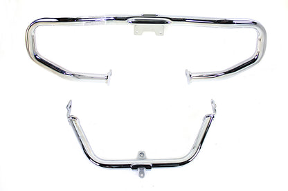 V-Twin Chrome Chopped Front Engine Guard for Harley Davidson FLTR Models