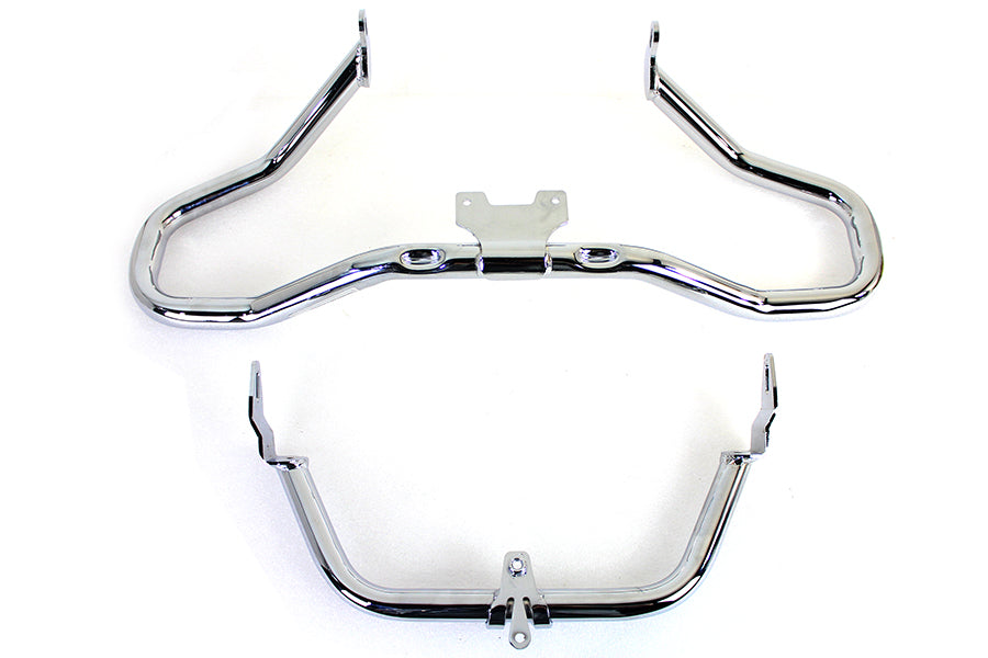 V-Twin Chrome Chopped Front Engine Guard for Harley Davidson FLTR Models
