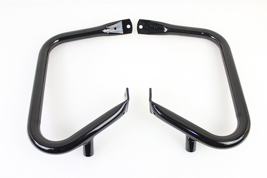 V-Twin Black Rear Buffalo Engine Bar Set for Harley Davidson FLHT Models