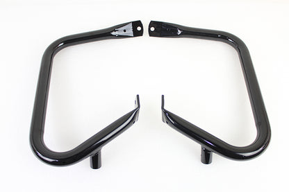 V-Twin Black Rear Buffalo Engine Bar Set for Harley Davidson FLHT Models
