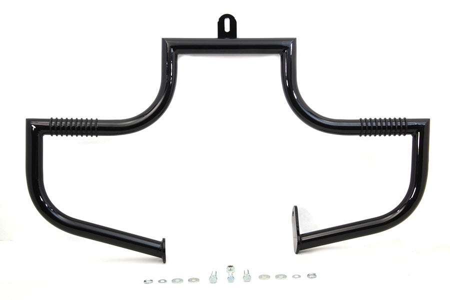 V-Twin Black Front Engine Bar for Harley Davidson FLSTC (1986-1995)