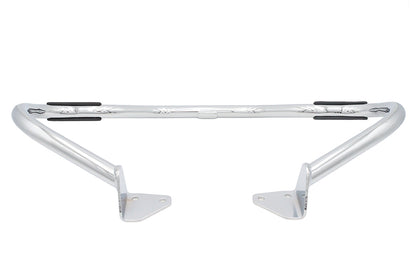 V-Twin Factory Sample Chrome Front Engine Bar with Footpeg Pads for Harley Davidson Models
