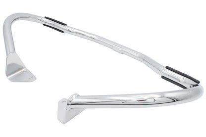 V-Twin Factory Sample Chrome Front Engine Bar with Footpeg Pads for Harley Davidson Models