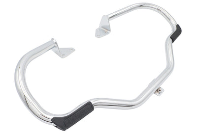 V-Twin Factory Sample Chrome Front Engine Bar with Footpeg Pads for Harley Davidson Models