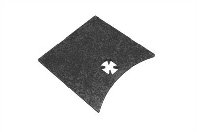 V-Twin B-7381 Frame Insert with Maltese Design - Raw Finish, 7-inch Square Profile