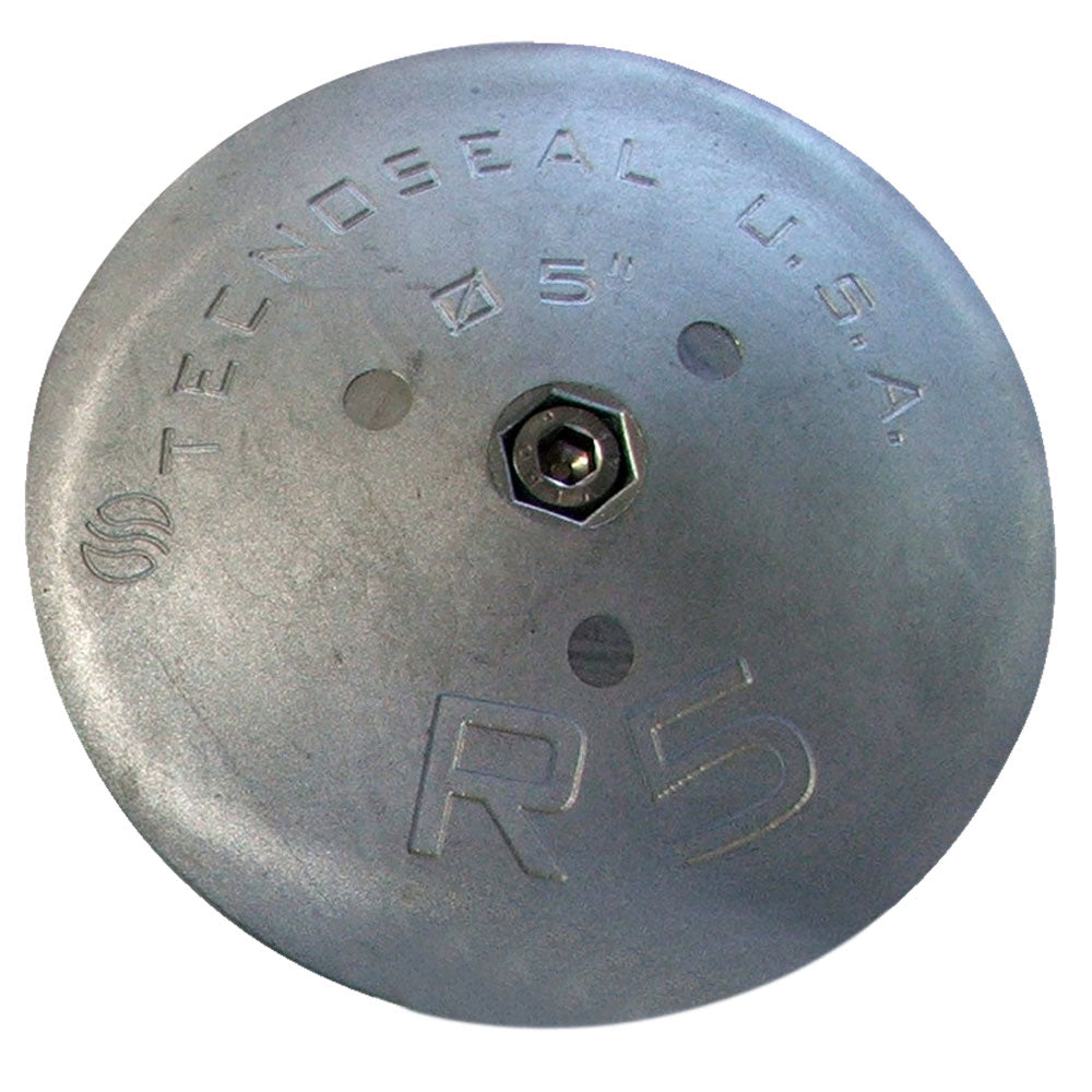 Tecnoseal R5 Zinc Rudder Anode - 5-Inch Diameter for Marine Protection