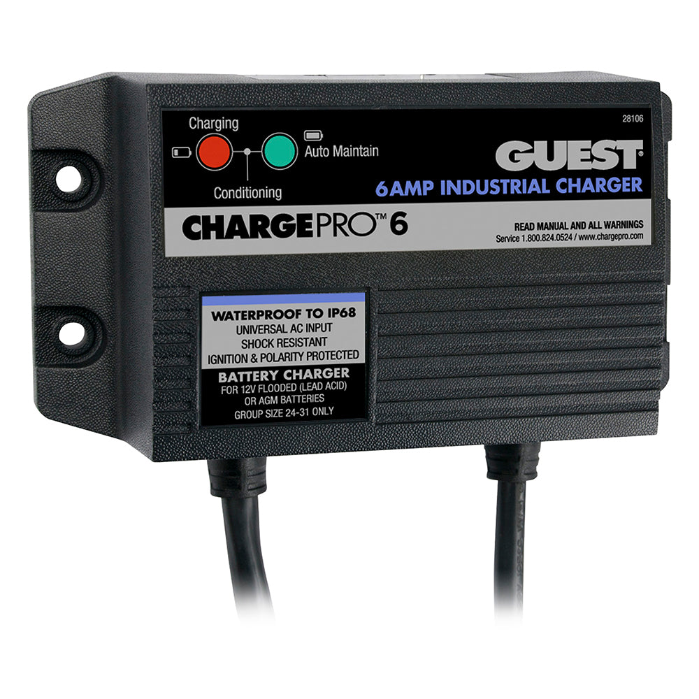 Guest 6A/12V Single Bank On-Board Battery Charger with 120V Input