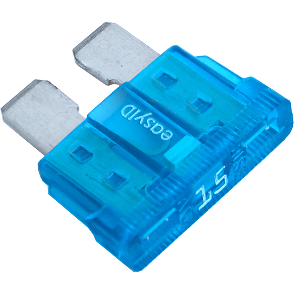 Blue Sea Systems easyID 15 Amp ATC Fuse - Illuminated Blade Fuse for Automotive and Marine Applications