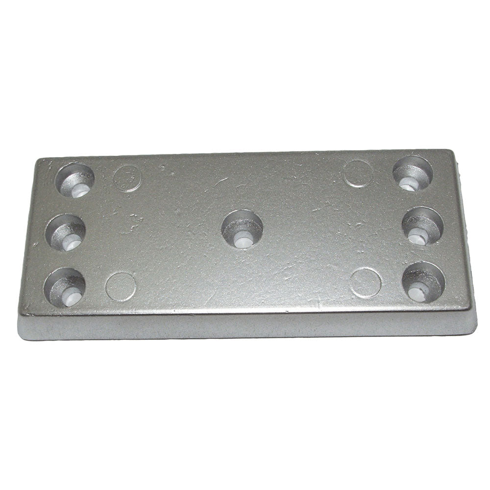 Tecnoseal TEC-30AL Aluminum Hull Plate Anode - 6.18 inches by 2.68 inches by 0.63 inches