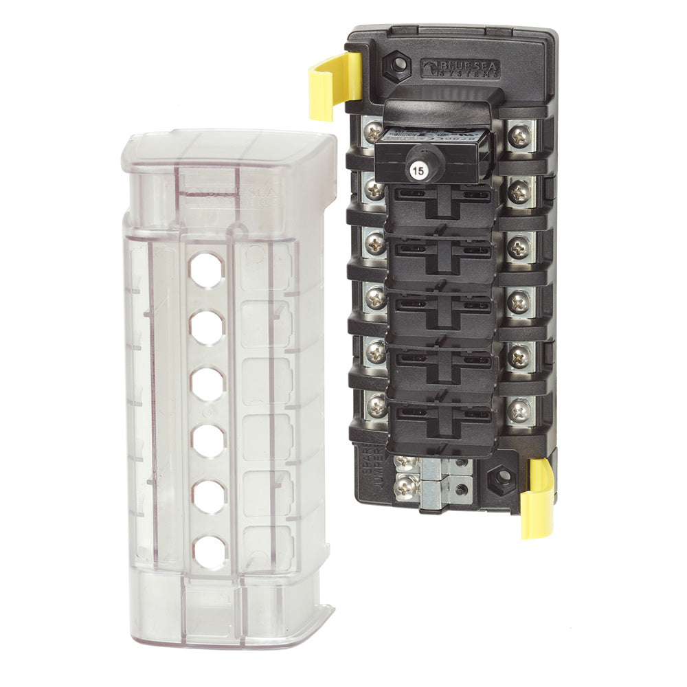 Blue Sea Systems 5050 ST CLB 6-Position Circuit Breaker Block for Marine and Automotive Applications