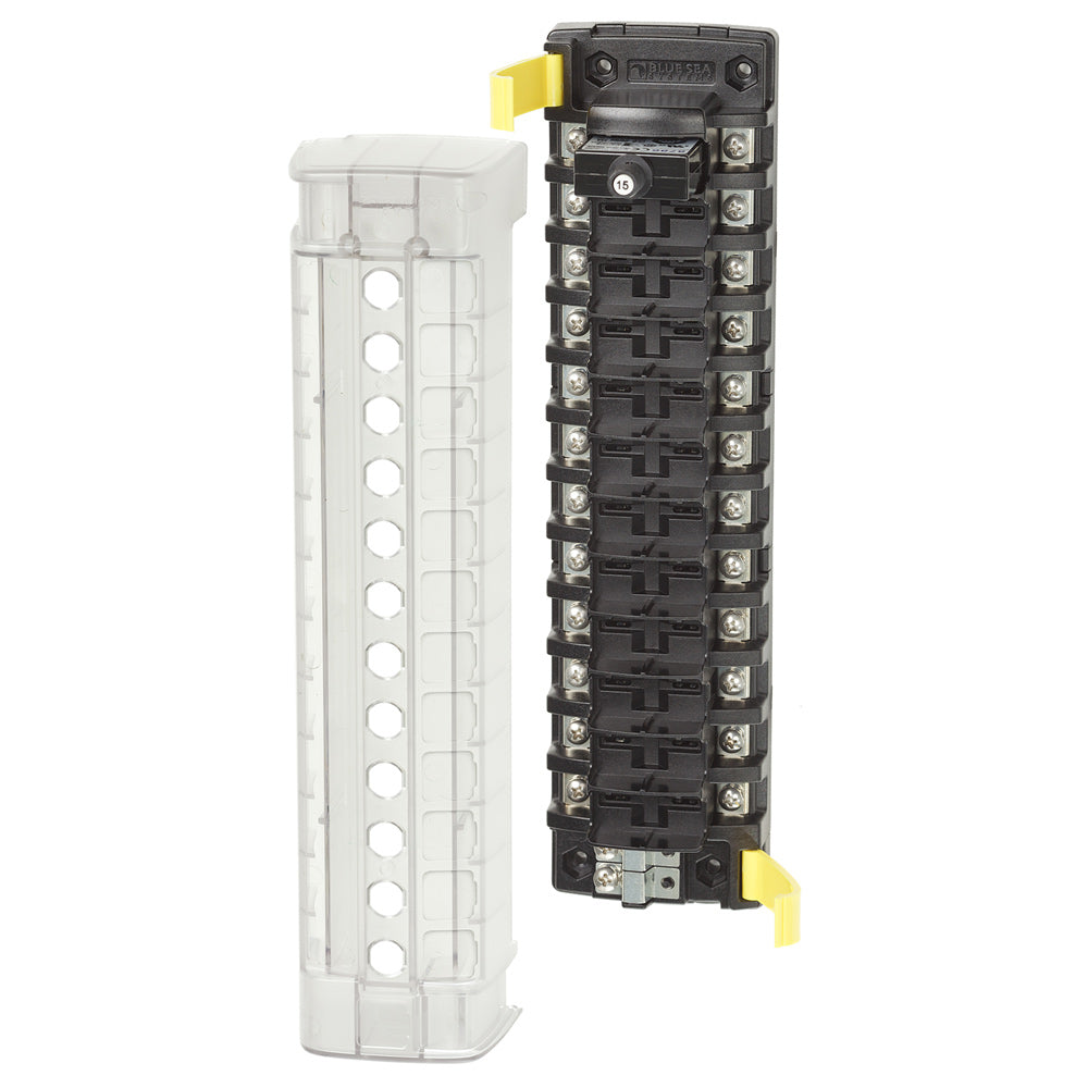 Blue Sea Systems 5051 ST CLB Circuit Breaker Block - 12 Position with Quick Connect Clips