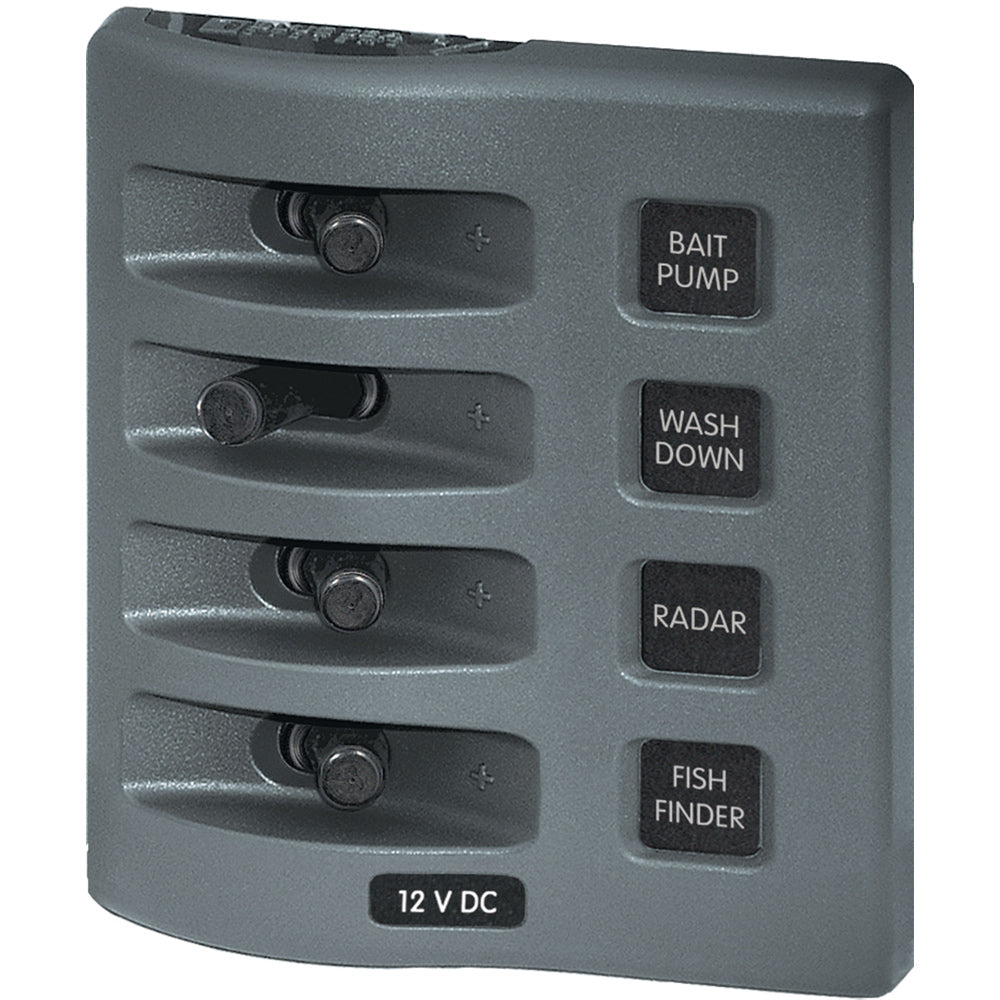 Blue Sea Systems WeatherDeck 4305 12V DC Waterproof Switch Panel - 4 Position
