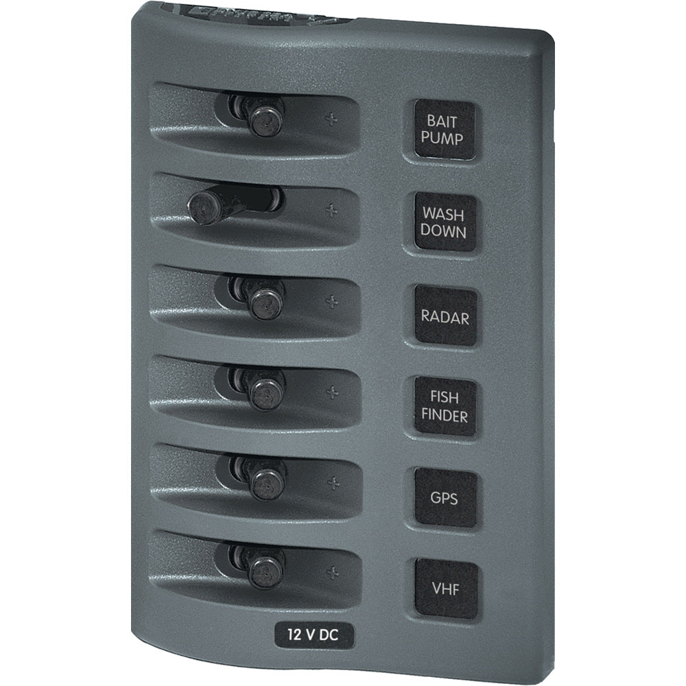 Blue Sea Systems WeatherDeck 12V DC Waterproof Switch Panel - 6 Position