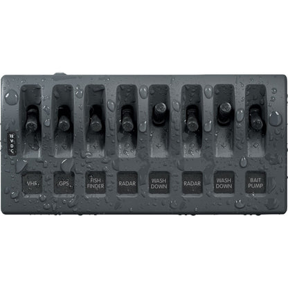 Blue Sea Systems WeatherDeck 12V DC Waterproof Switch Panel - 8 Position