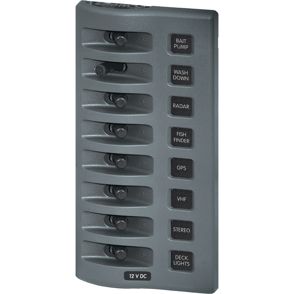 Blue Sea Systems WeatherDeck 12V DC Waterproof Switch Panel - 8 Position
