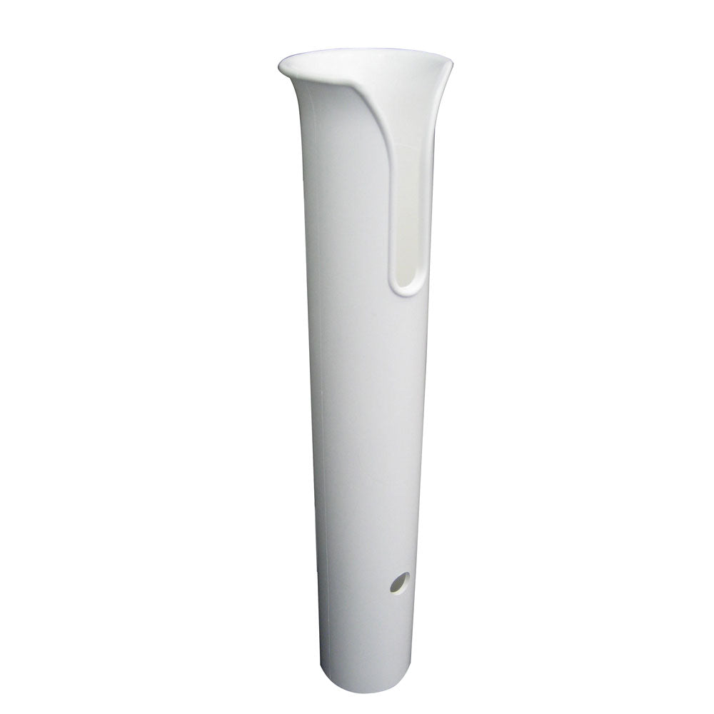 TACO Marine P04-011W Poly Thru-Bolt Rod Holder with Mounting Holes – White