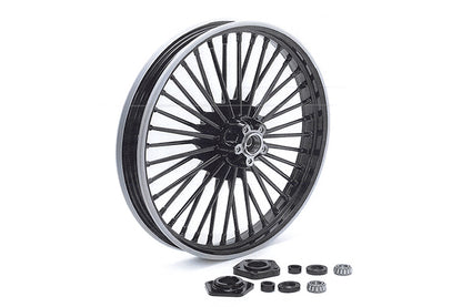 V-Twin 52-0001 21 inch x 2.15 inch Duro 36 Fat Spoke Matte Black Wheel for Harley Davidson FXST