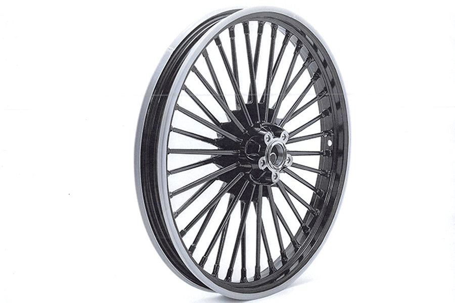 V-Twin 52-0001 21 inch x 2.15 inch Duro 36 Fat Spoke Matte Black Wheel for Harley Davidson FXST