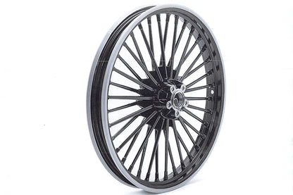 V-Twin 52-0001 21 inch x 2.15 inch Duro 36 Fat Spoke Matte Black Wheel for Harley Davidson FXST