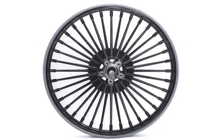 V-Twin 52-0001 21 inch x 2.15 inch Duro 36 Fat Spoke Matte Black Wheel for Harley Davidson FXST