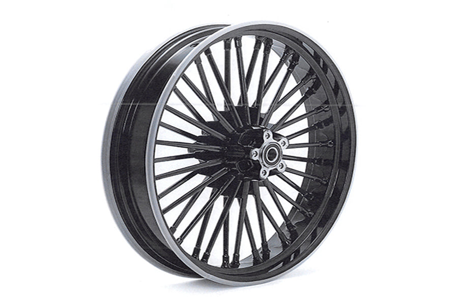 V-Twin Front 21 Inch x 3.15 Inch Duro 36 Fat Spoke Matte Black Wheel for Harley Davidson FLT