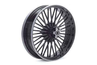V-Twin Front 21 Inch x 3.15 Inch Duro 36 Fat Spoke Matte Black Wheel for Harley Davidson FLT