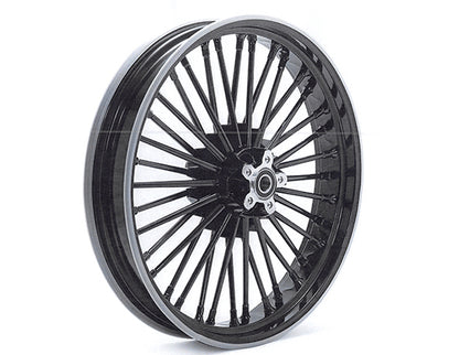 V-Twin Front 21 Inch x 3.15 Inch Duro 36 Fat Spoke Matte Black Wheel for Harley Davidson FLT