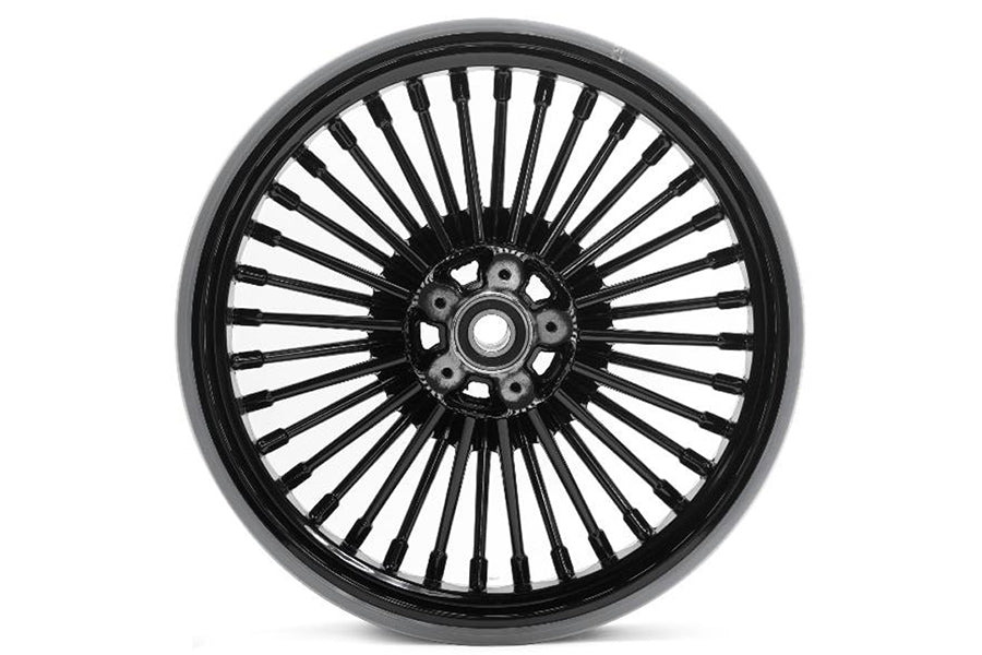 V-Twin HD-RW-C362-BLA Rear 16 Inch x 3.5 Inch Duro 36 Fat Spoke Matte Black Wheel for Harley Davidson