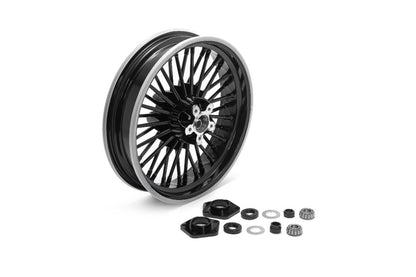 Duro 52-0012 16 Inch x 3.5 Inch Fat Spoke Matte Black Wheel for Harley Davidson FL