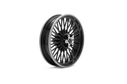 Duro 52-0012 16 Inch x 3.5 Inch Fat Spoke Matte Black Wheel for Harley Davidson FL