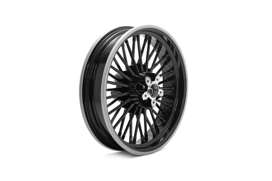 Duro 52-0012 16 Inch x 3.5 Inch Fat Spoke Matte Black Wheel for Harley Davidson FL