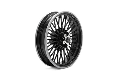 Duro 52-0012 16 Inch x 3.5 Inch Fat Spoke Matte Black Wheel for Harley Davidson FL