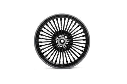 Duro 52-0012 16 Inch x 3.5 Inch Fat Spoke Matte Black Wheel for Harley Davidson FL