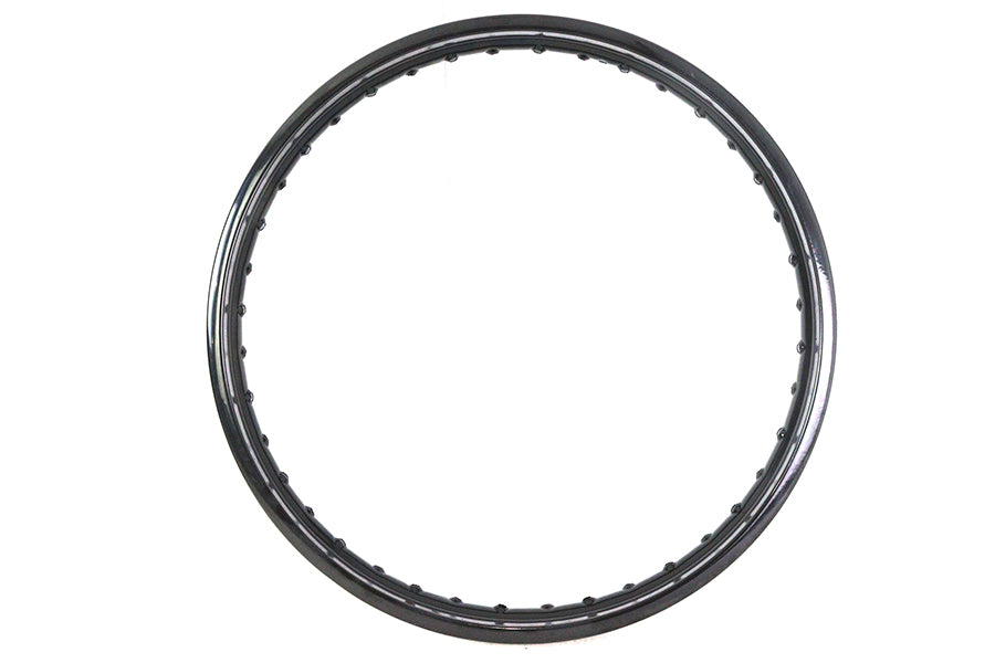 V-Twin 21 Inch x 1.85 Inch Rolled Edge Rim Black - Front Fitment, Part 11211B