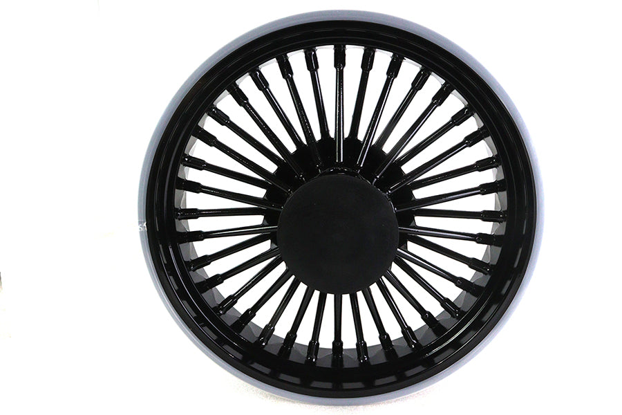 V-Twin Front 16 Inch x 3.5 Inch Duro 36 Fat Spoke Matte Black Wheel for Harley Davidson FLT