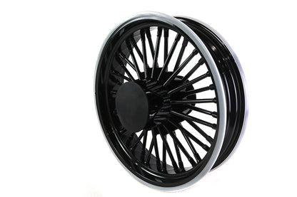 V-Twin Front 16 Inch x 3.5 Inch Duro 36 Fat Spoke Matte Black Wheel for Harley Davidson FLT