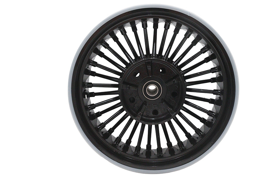 Duro 36 Fat Spoke Rear Wheel for Harley Davidson FLHT - 16 Inch x 5.5 Inch Gloss Black Part Number HD-RW-C365-BLA