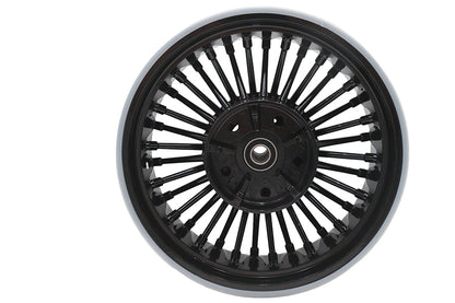 Duro 36 Fat Spoke Rear Wheel for Harley Davidson FLHT - 16 Inch x 5.5 Inch Gloss Black Part Number HD-RW-C365-BLA