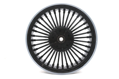 Duro 36 Fat Spoke Rear Wheel for Harley Davidson FLHT - 18 Inch x 5.5 Inch Gloss Black, Part No. HS-RW-C366-BLA