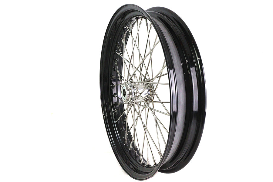 V-Twin XR 750 19 Inch x 3.00 Inch Front Spoke Wheel Black for Harley Davidson XR Models