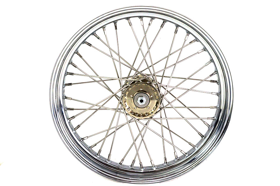 V-Twin WR 19 Inch x 3.00 Front Spool Wheel with Chrome Rim for Harley Davidson WL