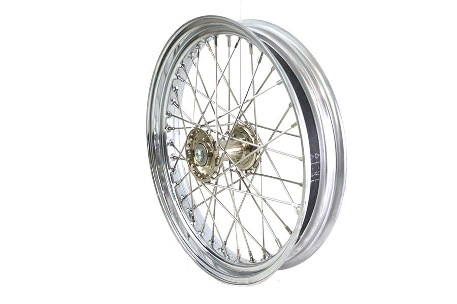 V-Twin WR 19 Inch x 3.00 Front Spool Wheel with Chrome Rim for Harley Davidson WL