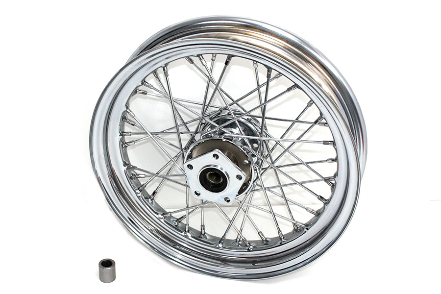 V-Twin 16 Inch x 3.00 Inch Front Spoke Wheel for Harley Davidson FXST & FXWG Models