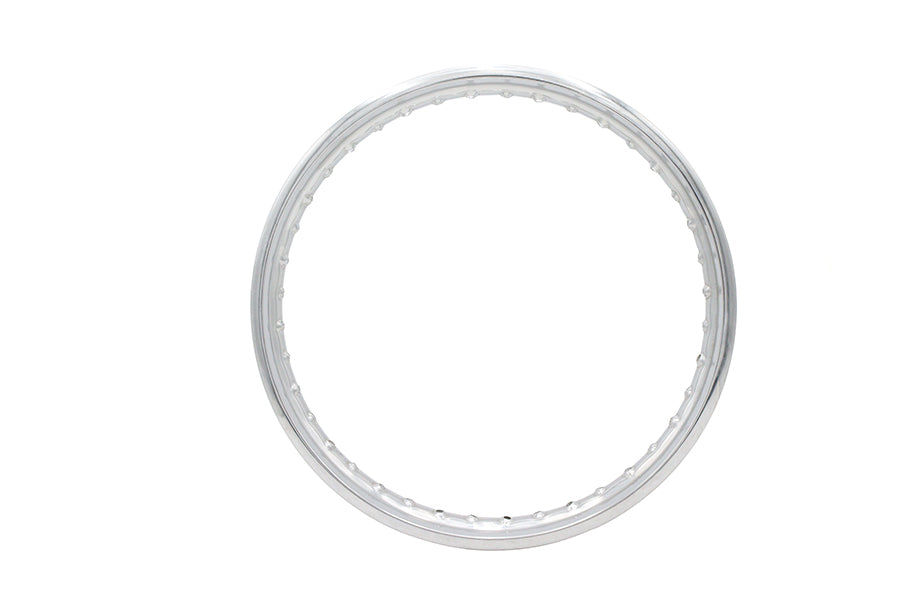 V-Twin 11210 19 Inch x 1.85 Inch Rolled Edge Rim Chrome for Front Fitment