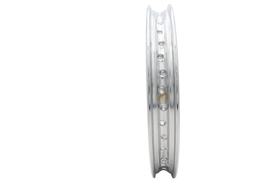 V-Twin 11210 19 Inch x 1.85 Inch Rolled Edge Rim Chrome for Front Fitment